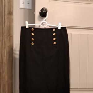 Ralph Lauren Black and Gold  Pencil Skirt